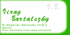 virag bartalszky business card